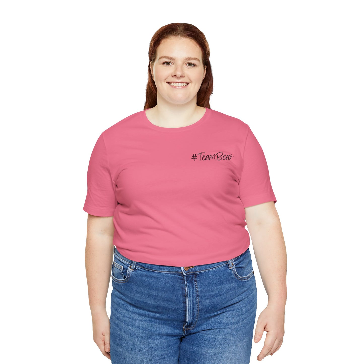 Women's Two-Sided Graphic "Team Bear" Tee - Black Graphics