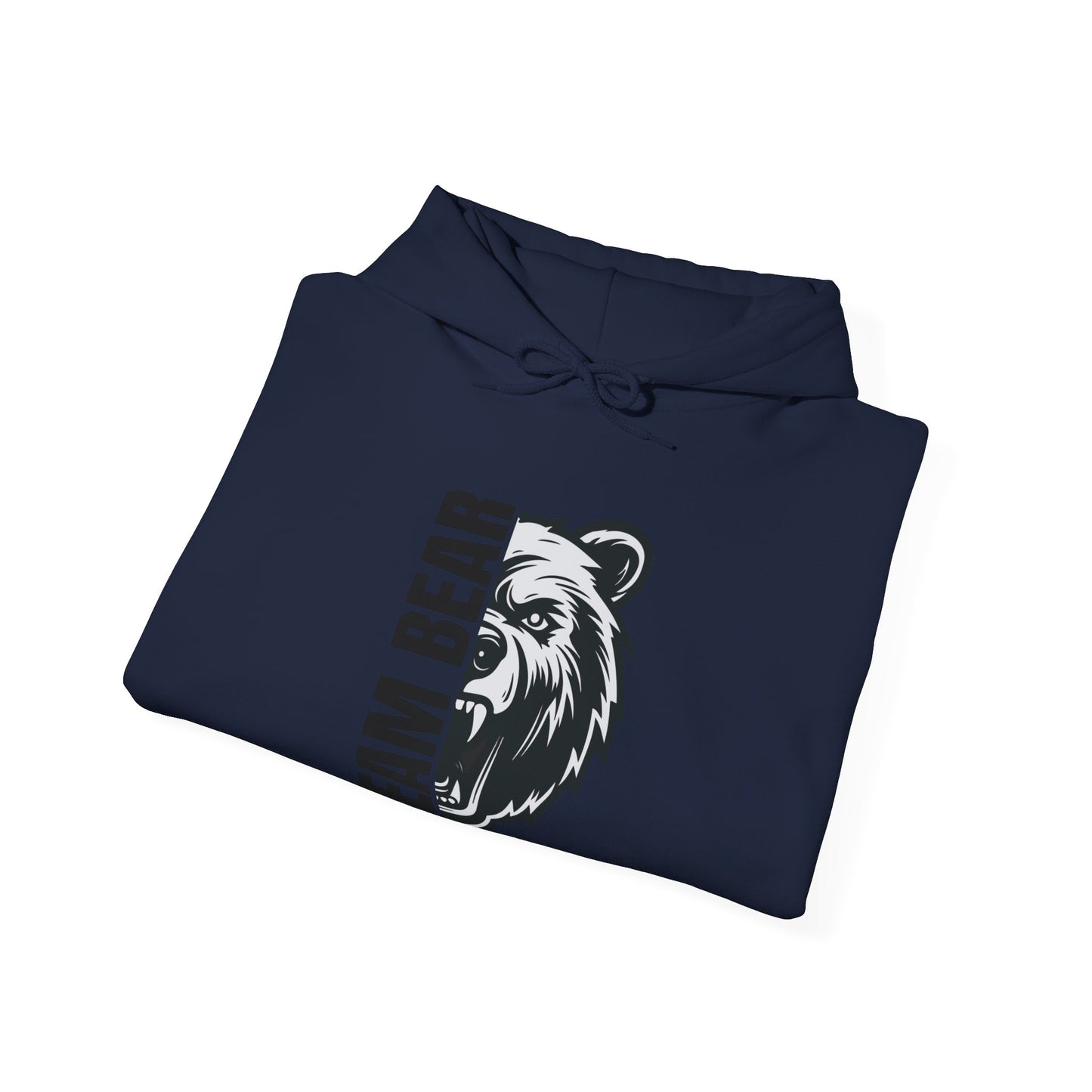 Women's "Team Bear" Hooded Sweatshirt - Black Lettering