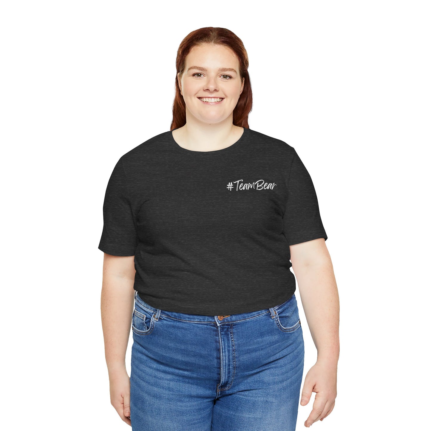 Women's Two-Sided Graphic "Team Bear" Tee - White Graphics