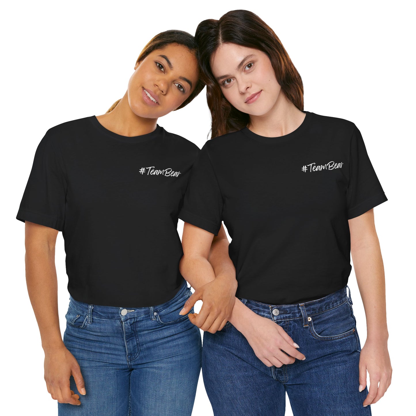 Women's Two-Sided Graphic "Team Bear" Tee - White Graphics