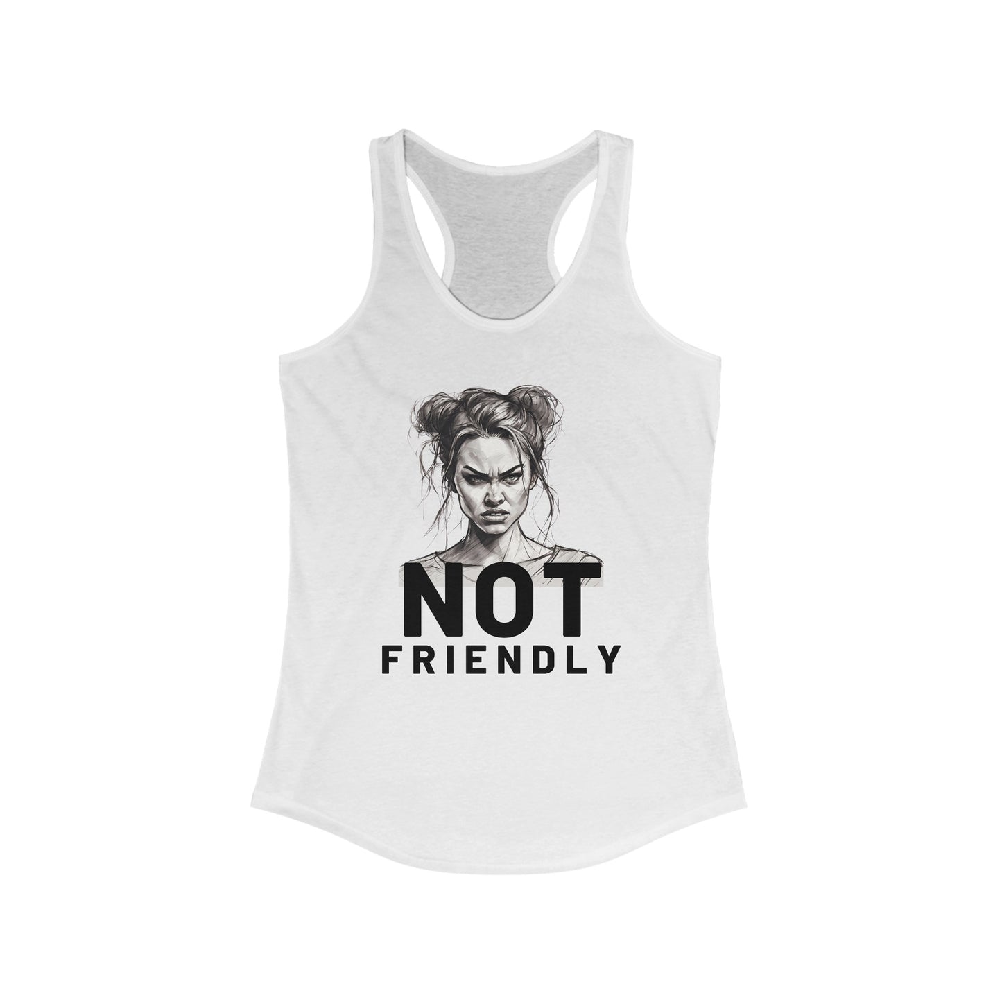 Not Friendly Racerback Tank