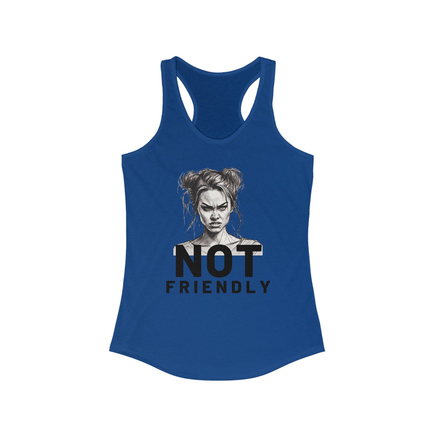 Not Friendly Racerback Tank