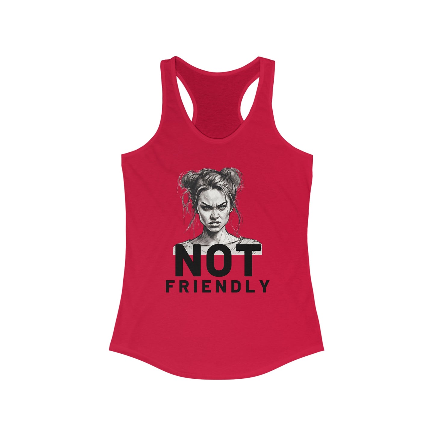 Not Friendly Racerback Tank