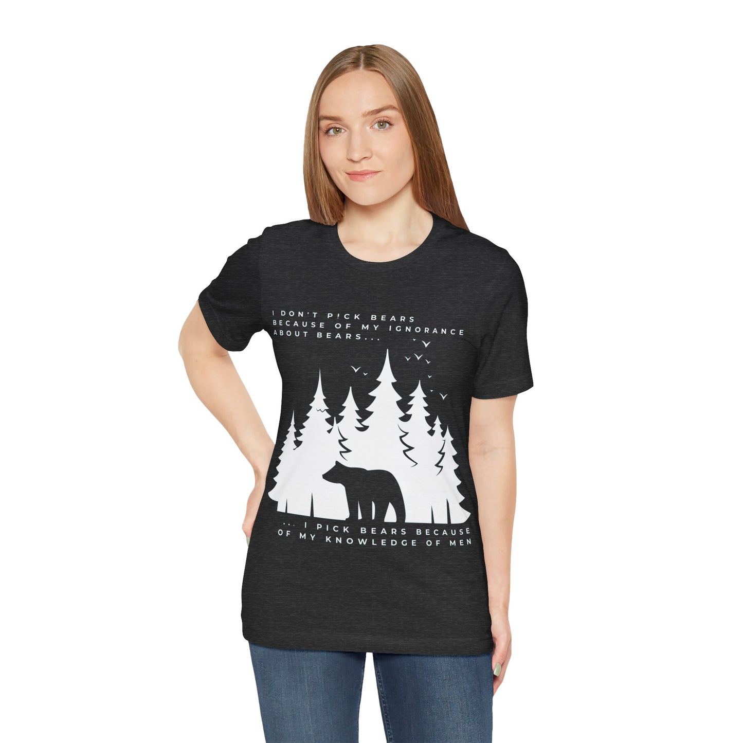 Women's Bear Quote Tee - White Graphic