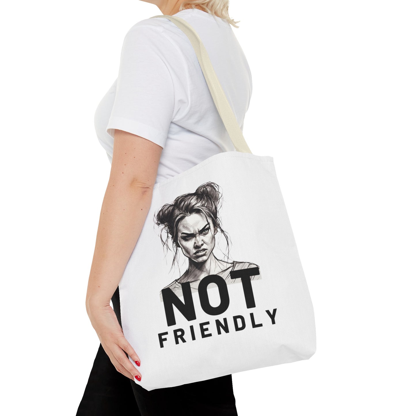 Not Friendly Tote Bag (AOP)