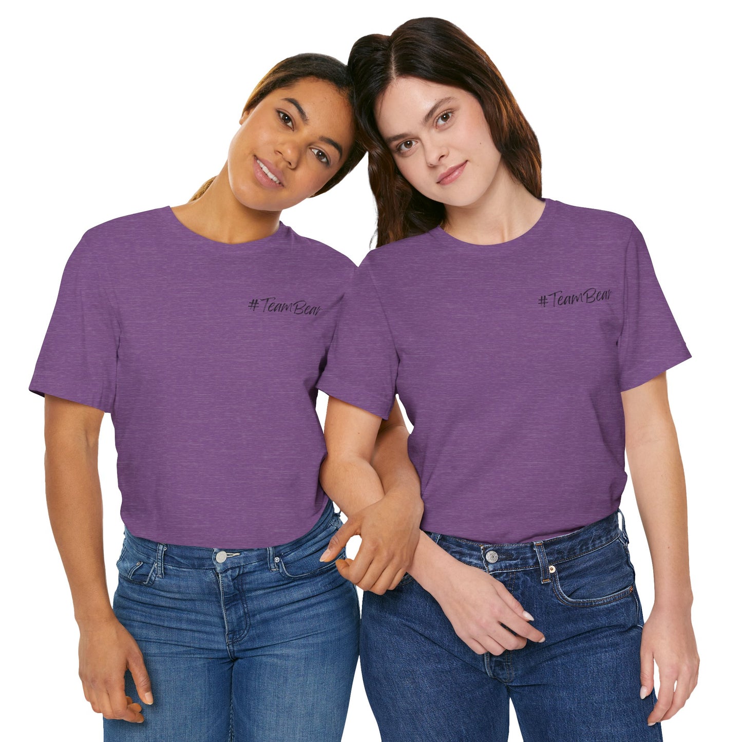 Women's Two-Sided Graphic "Team Bear" Tee - Black Graphics