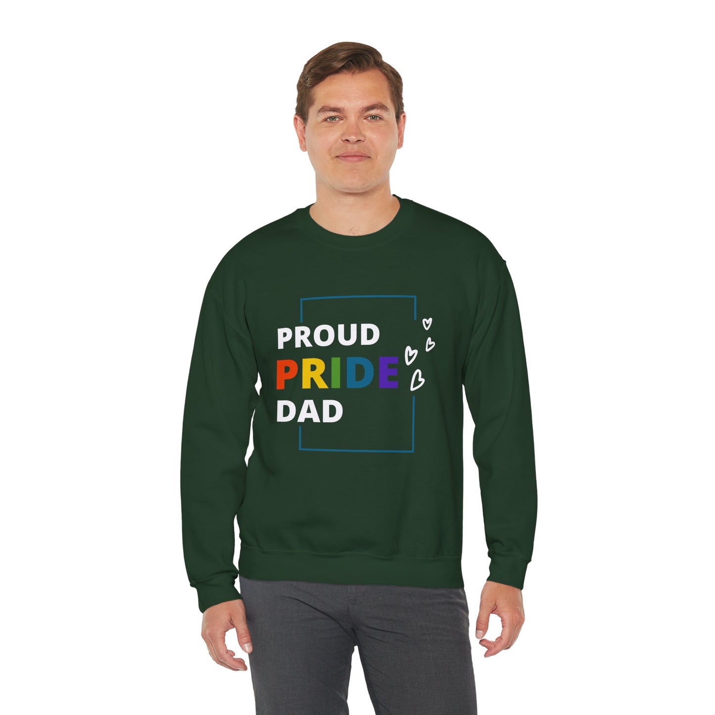 Proud Pride Dad Crewneck Sweatshirt