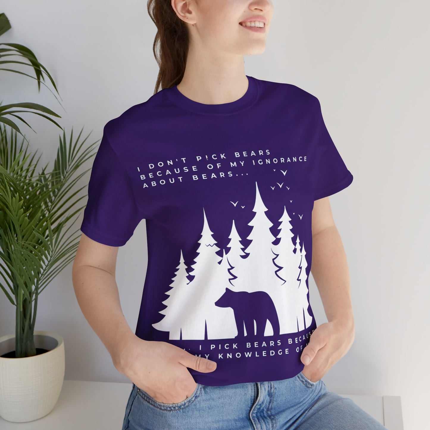 Women's Bear Quote Tee - White Graphic
