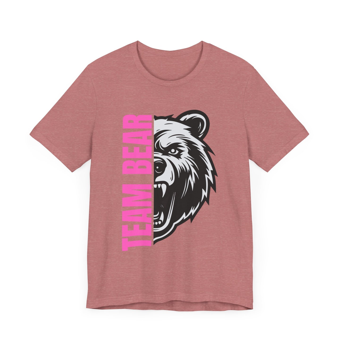 Women's "Team Bear" Tee - Pink Lettering
