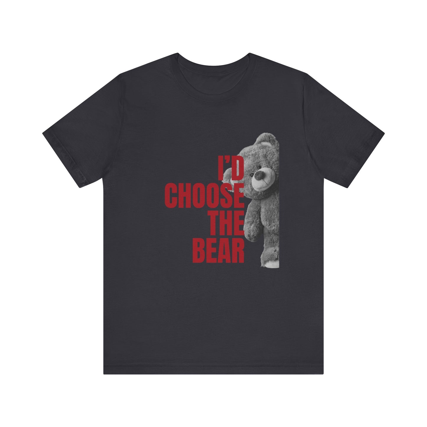 Women's Teddy Bear Tee - Red Writing