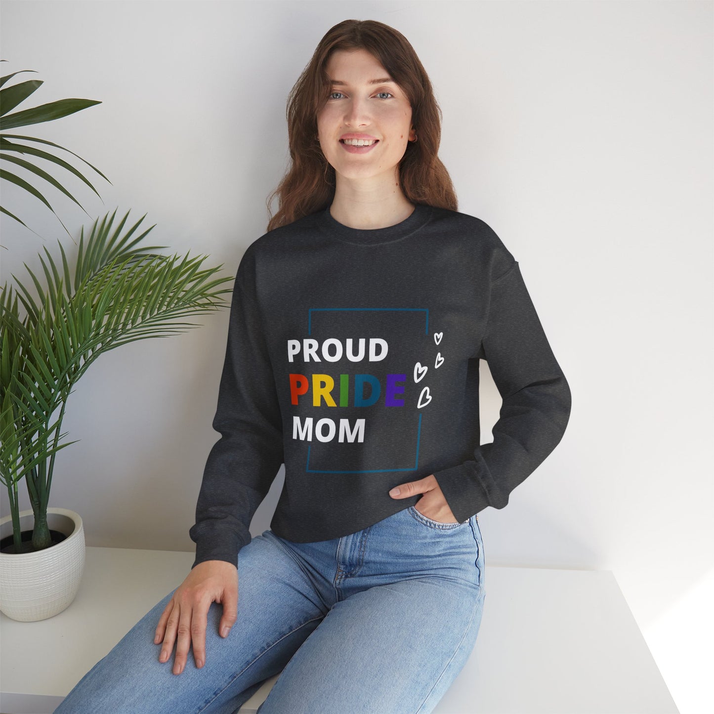 Proud Pride Mom Crewneck Sweatshirt