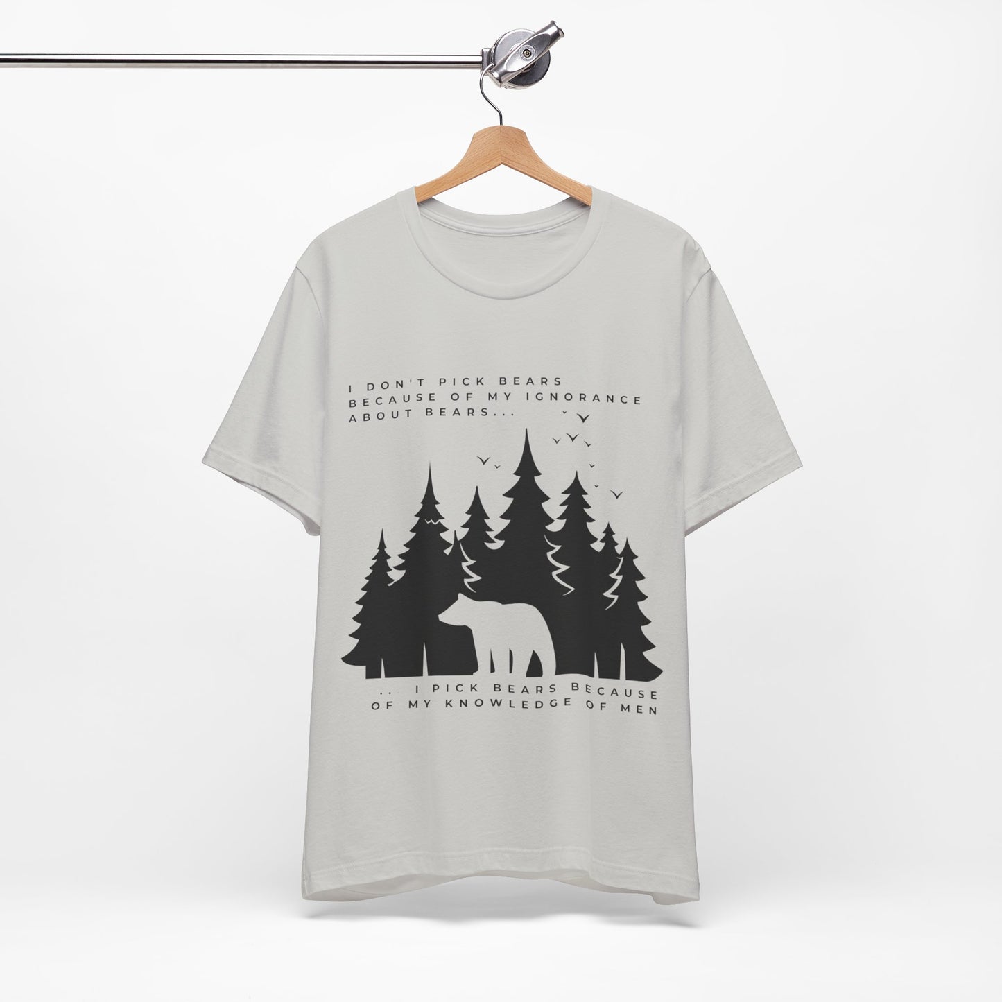 Women's Bear Quote Tee - Black Graphic