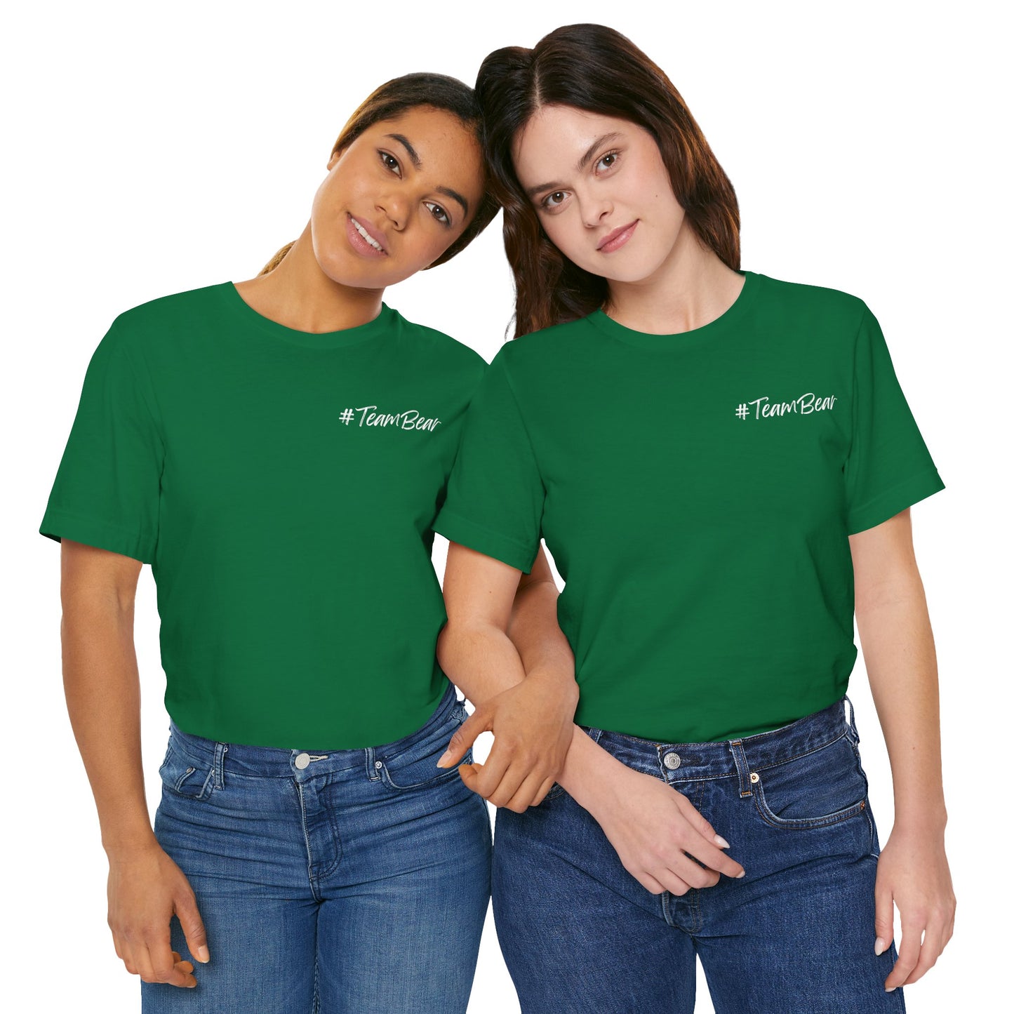 Women's Two-Sided Graphic "Team Bear" Tee - White Graphics