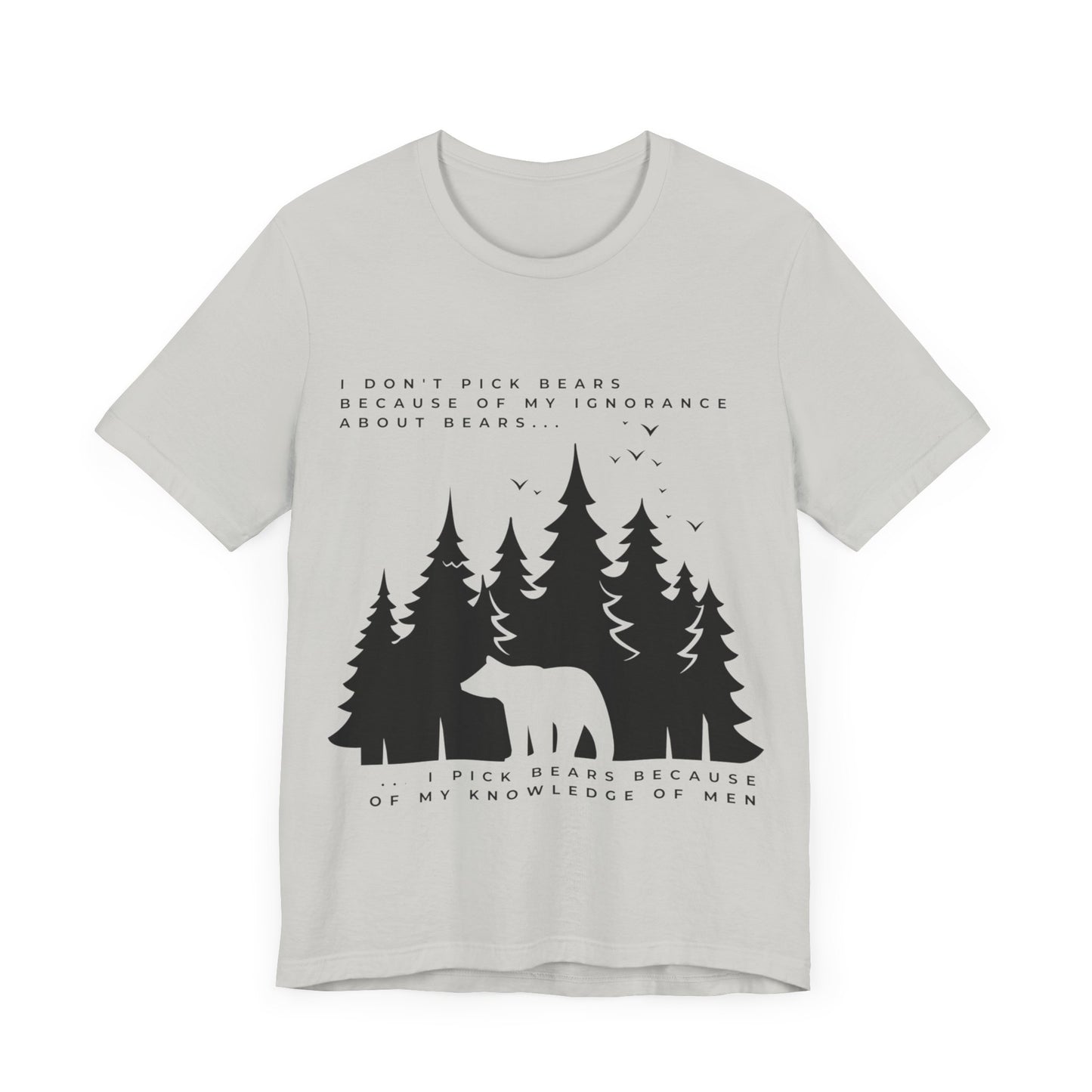 Women's Bear Quote Tee - Black Graphic