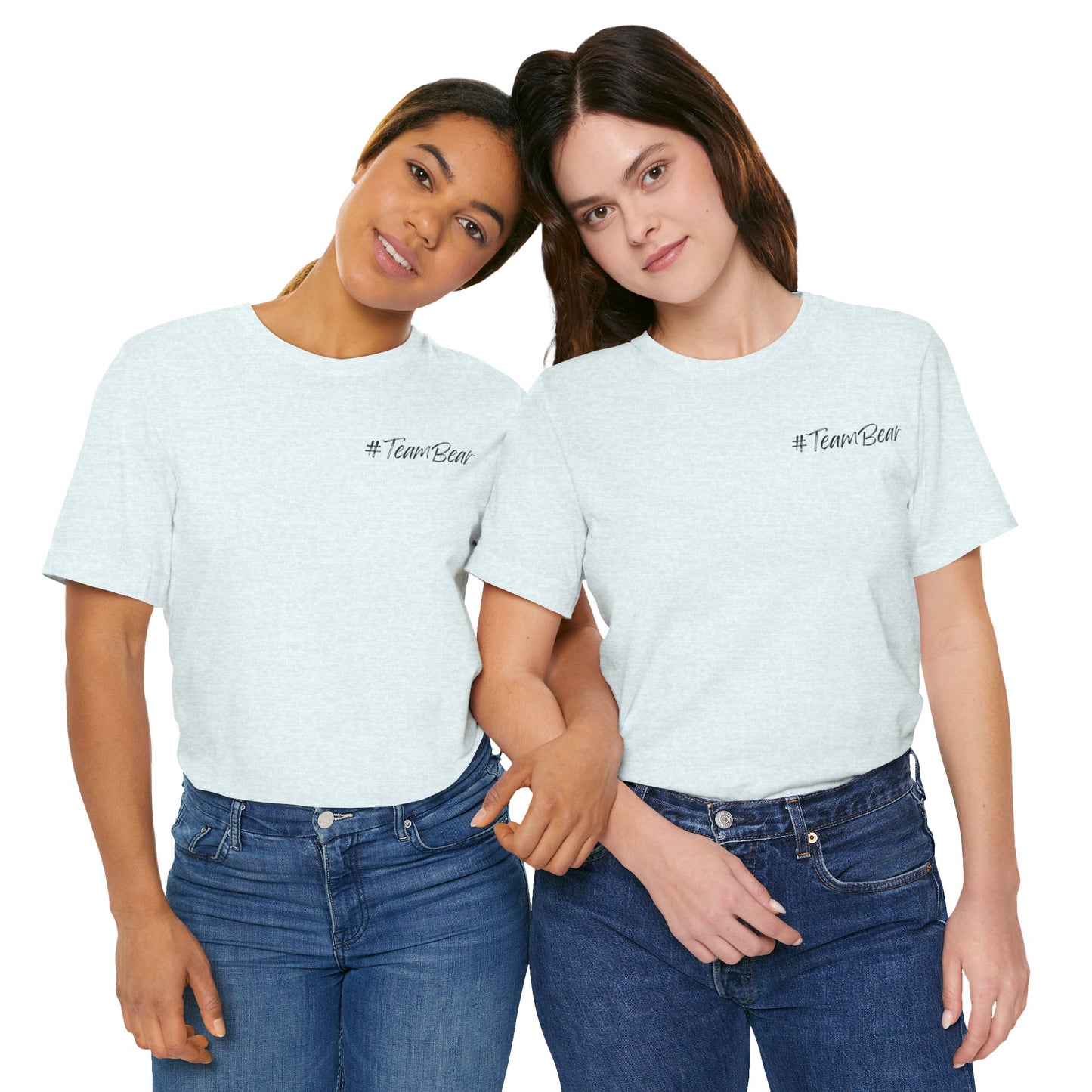 Women's Two-Sided Graphic "Team Bear" Tee - Black Graphics
