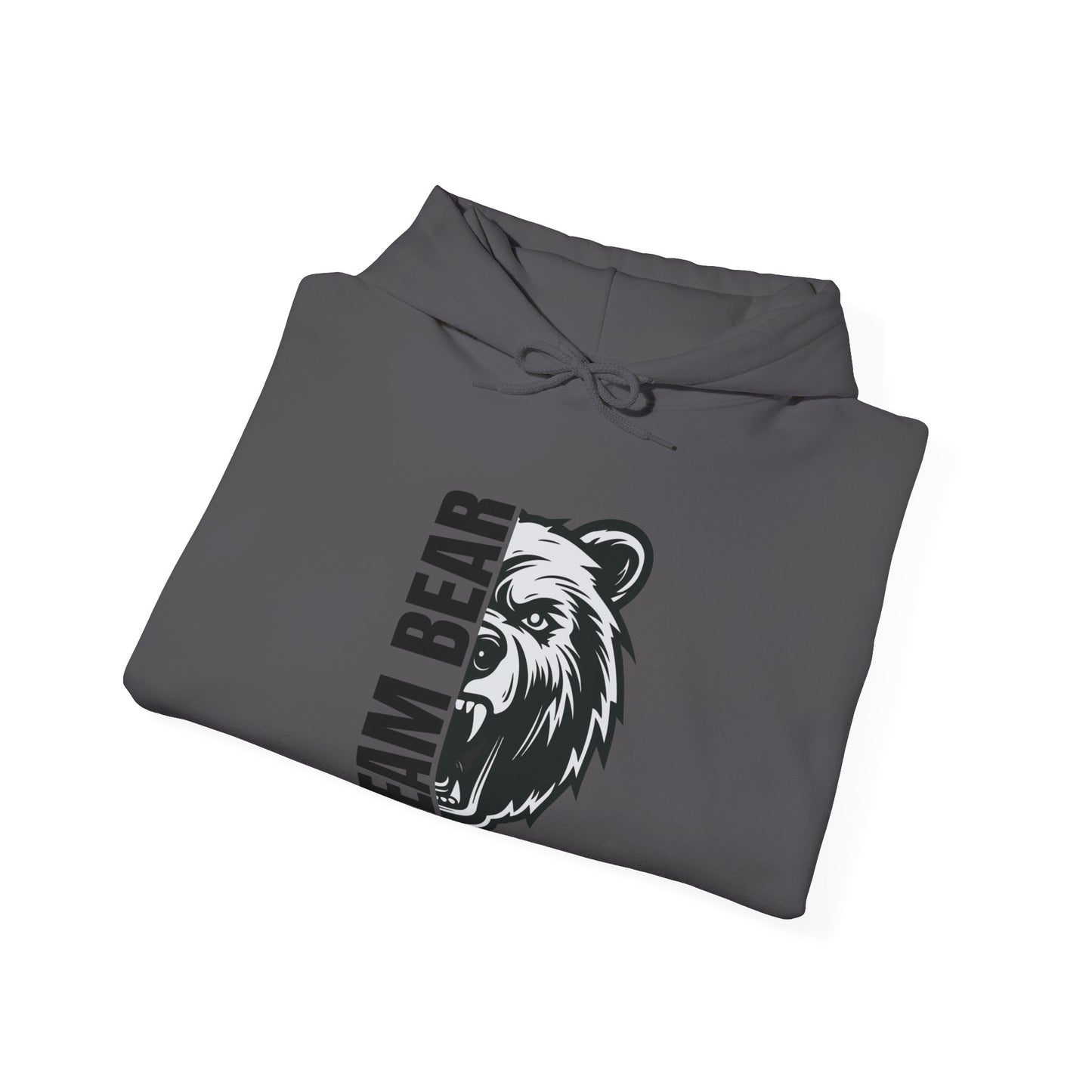 Women's "Team Bear" Hooded Sweatshirt - Black Lettering
