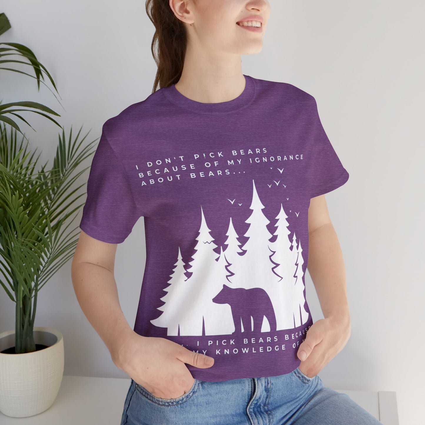 Women's Bear Quote Tee - White Graphic