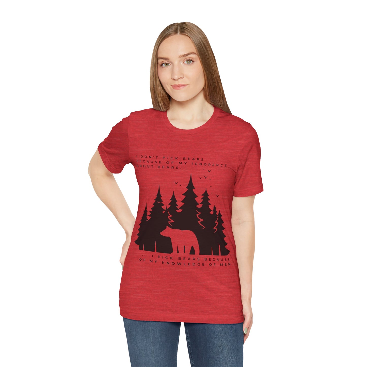 Women's Bear Quote Tee - Black Graphic