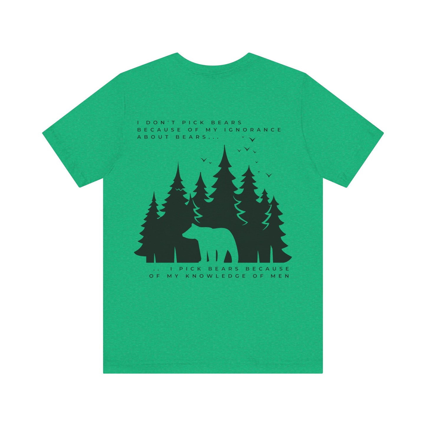 Women's Two-Sided Graphic "Team Bear" Tee - Black Graphics