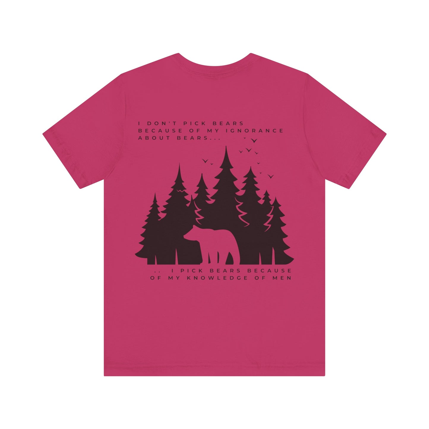 Women's Two-Sided Graphic "Team Bear" Tee - Black Graphics
