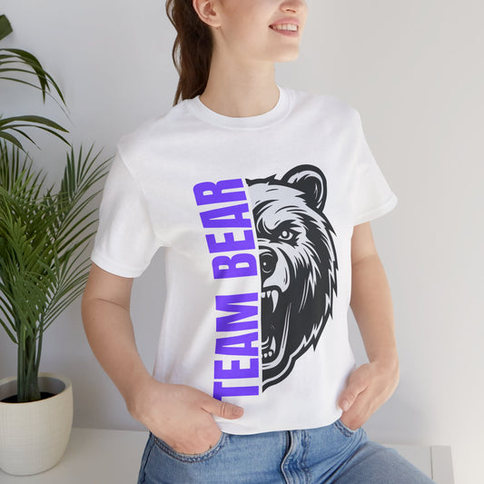 Women's "Team Bear" Tee - Purple Lettering