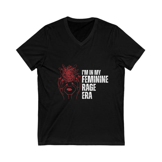 Women's Feminine Rage Era Short Sleeve V-Neck Tee