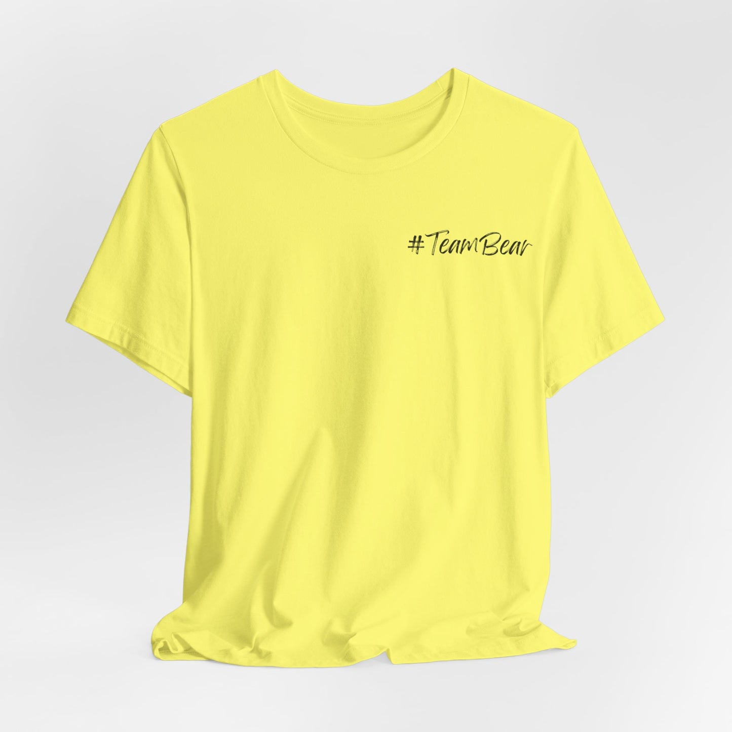 Women's Two-Sided Graphic "Team Bear" Tee - Black Graphics