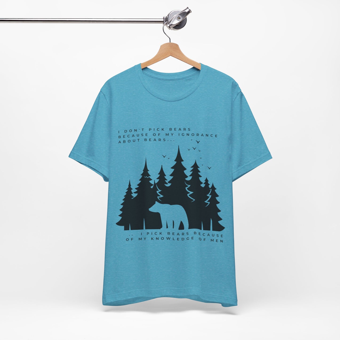 Women's Bear Quote Tee - Black Graphic