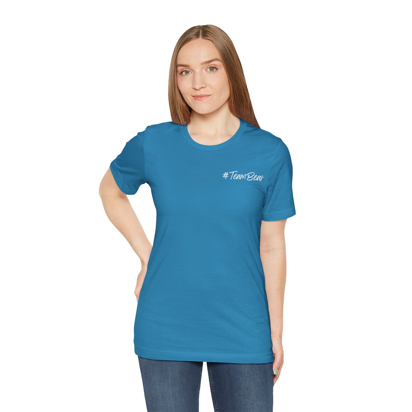 Women's Two-Sided Graphic "Team Bear" Tee - White Graphics