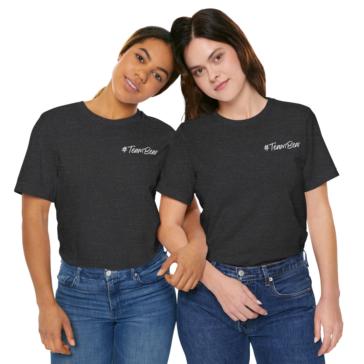 Women's Two-Sided Graphic "Team Bear" Tee - White Graphics