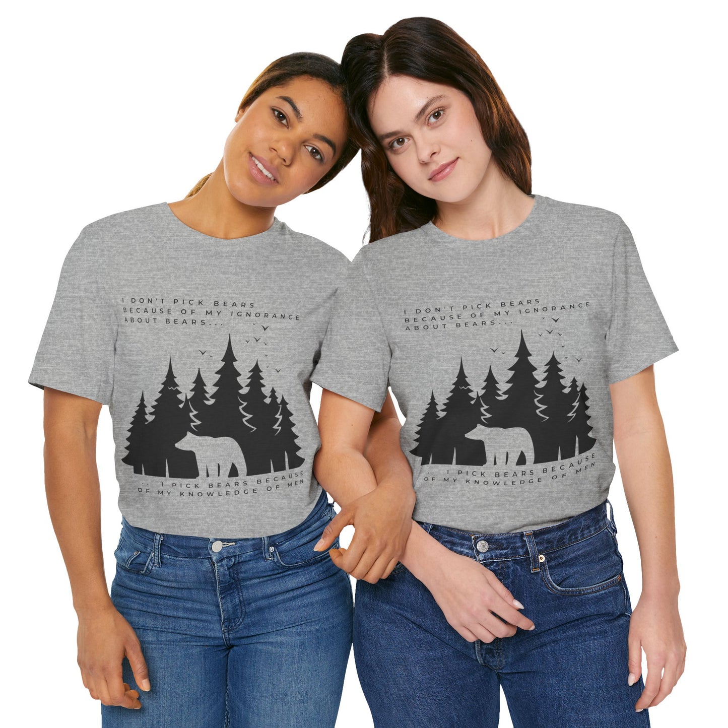 Women's Bear Quote Tee - Black Graphic