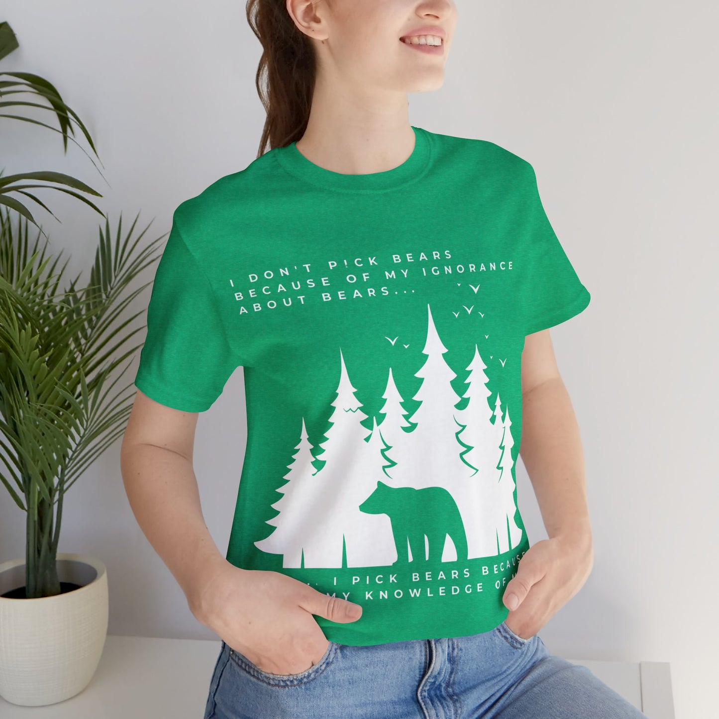 Women's Bear Quote Tee - White Graphic