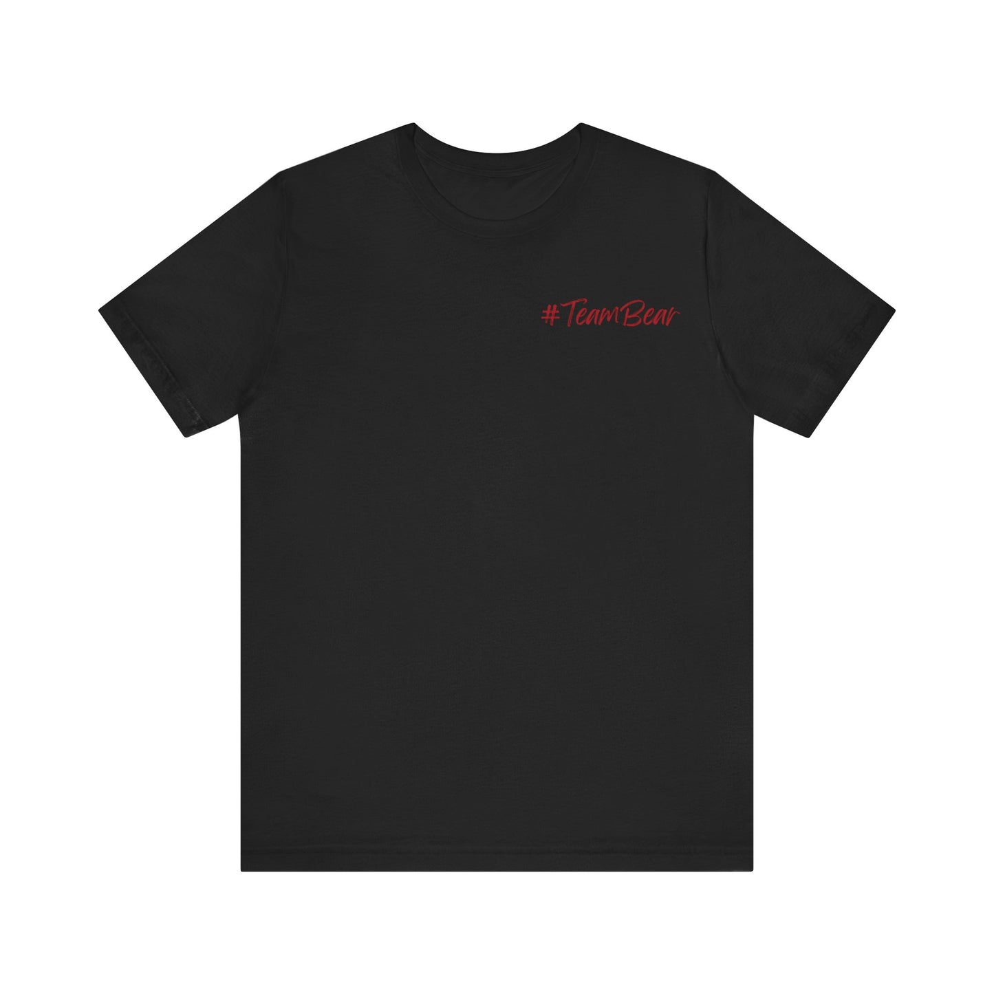 Women's Two-Sided Graphic "Team Bear" Tee - Red and White Graphics