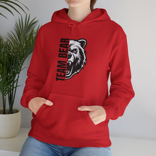 Women's "Team Bear" Hooded Sweatshirt - Black Lettering