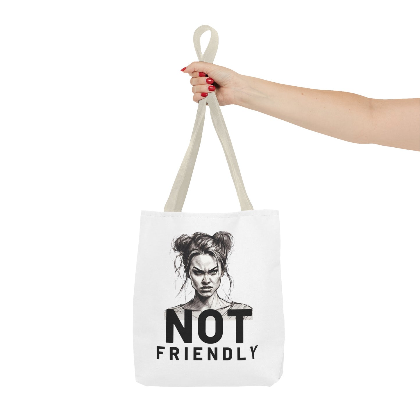 Not Friendly Tote Bag (AOP)