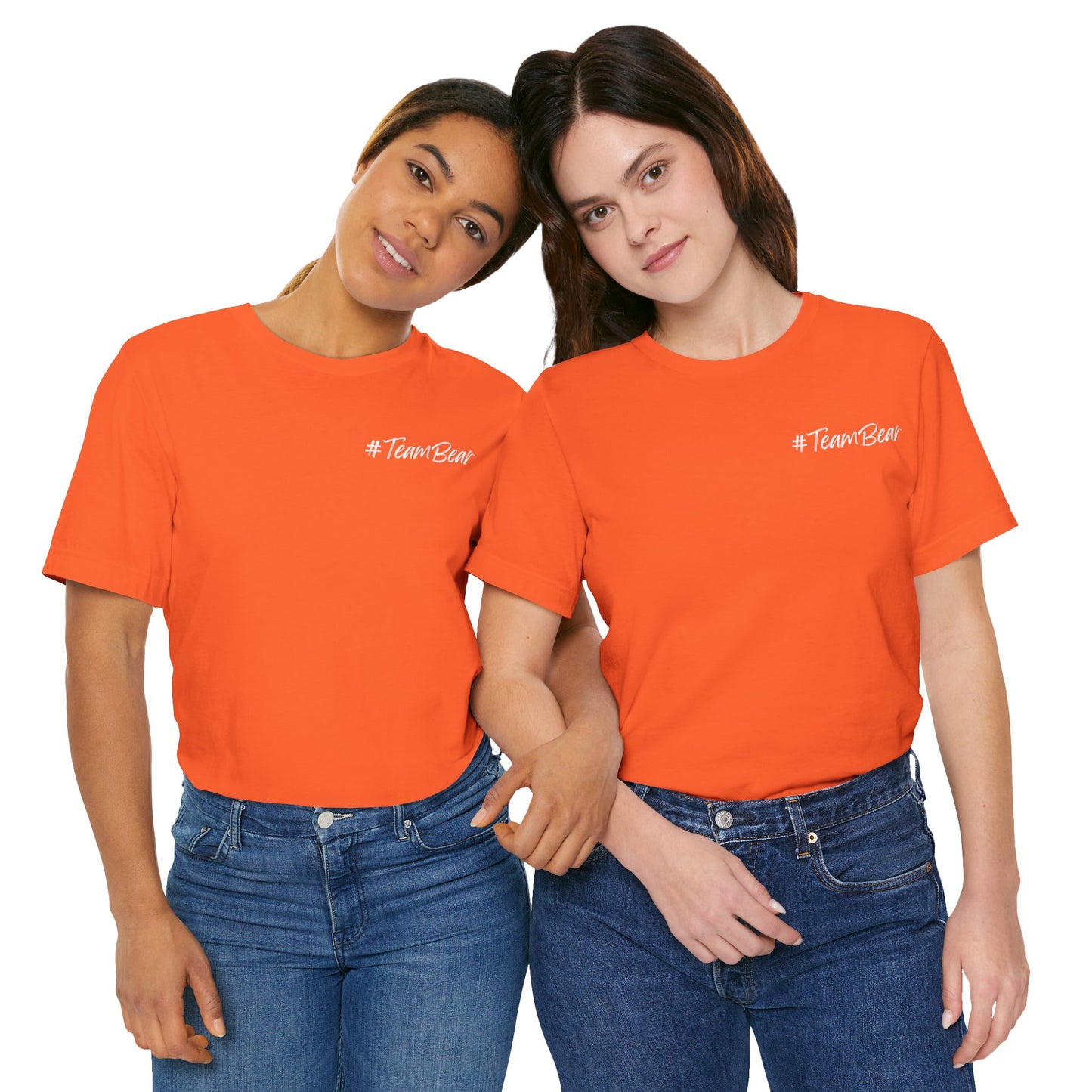 Women's Two-Sided Graphic "Team Bear" Tee - White Graphics