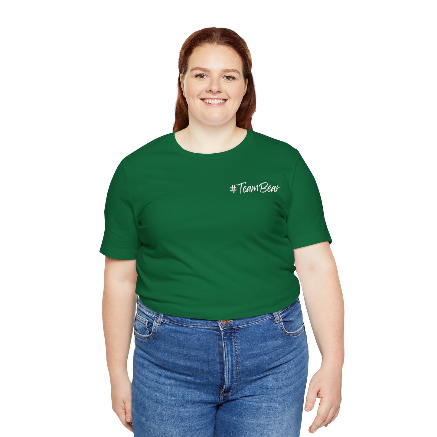 Women's Two-Sided Graphic "Team Bear" Tee - White Graphics