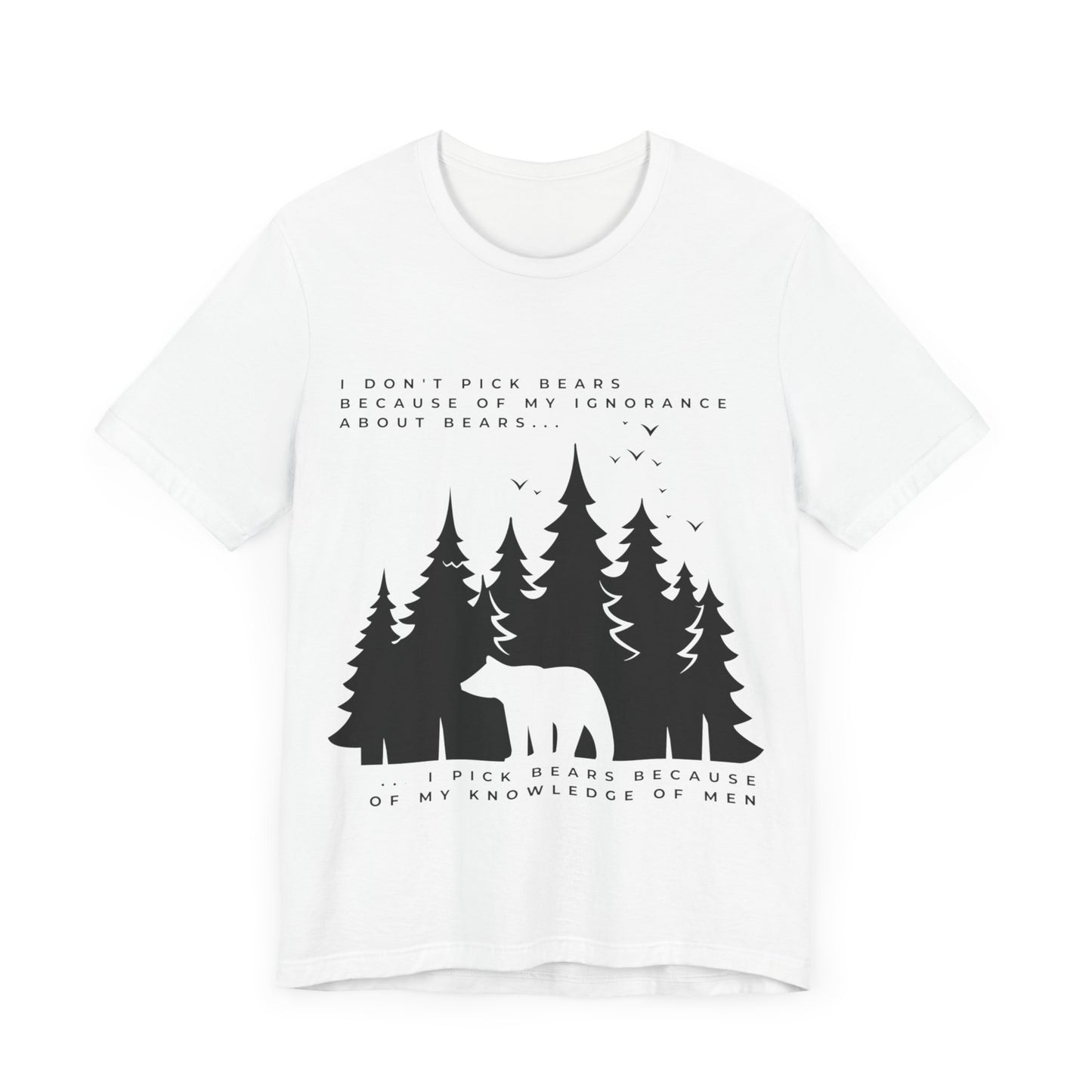 Women's Bear Quote Tee - Black Graphic