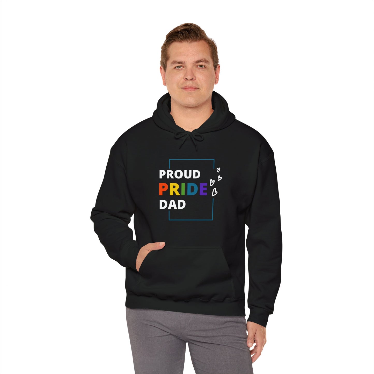 Proud Pride Dad Hooded Sweatshirt