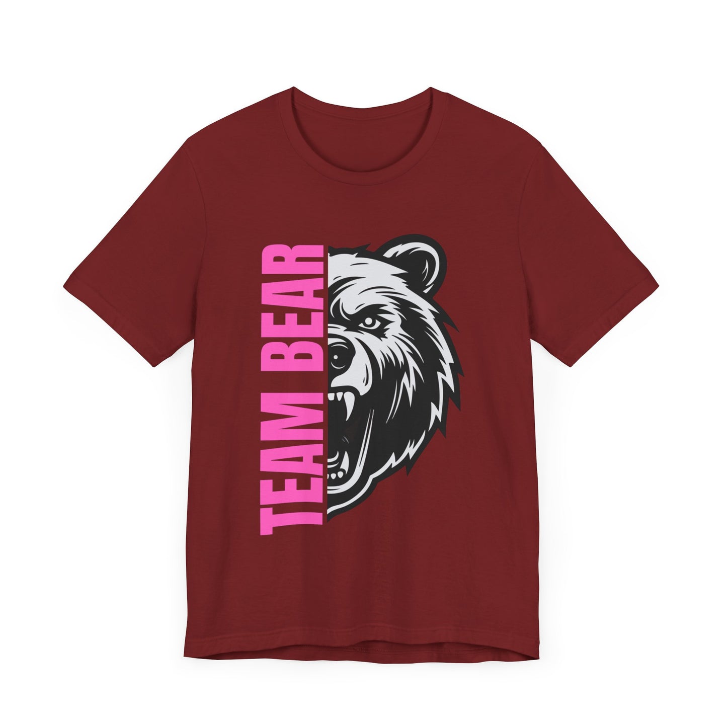 Women's "Team Bear" Tee - Pink Lettering