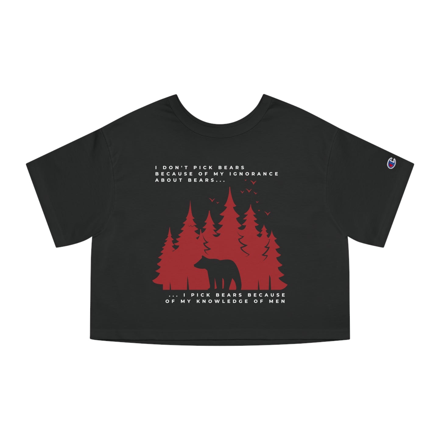 Women's Bear in Woods Cropped T-Shirt