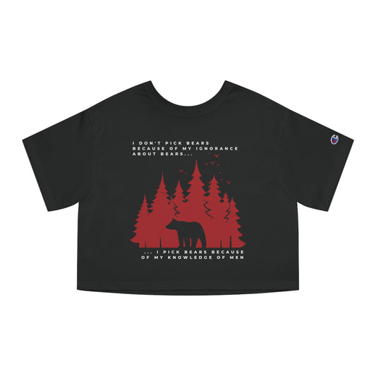 Women's Bear in Woods Cropped T-Shirt