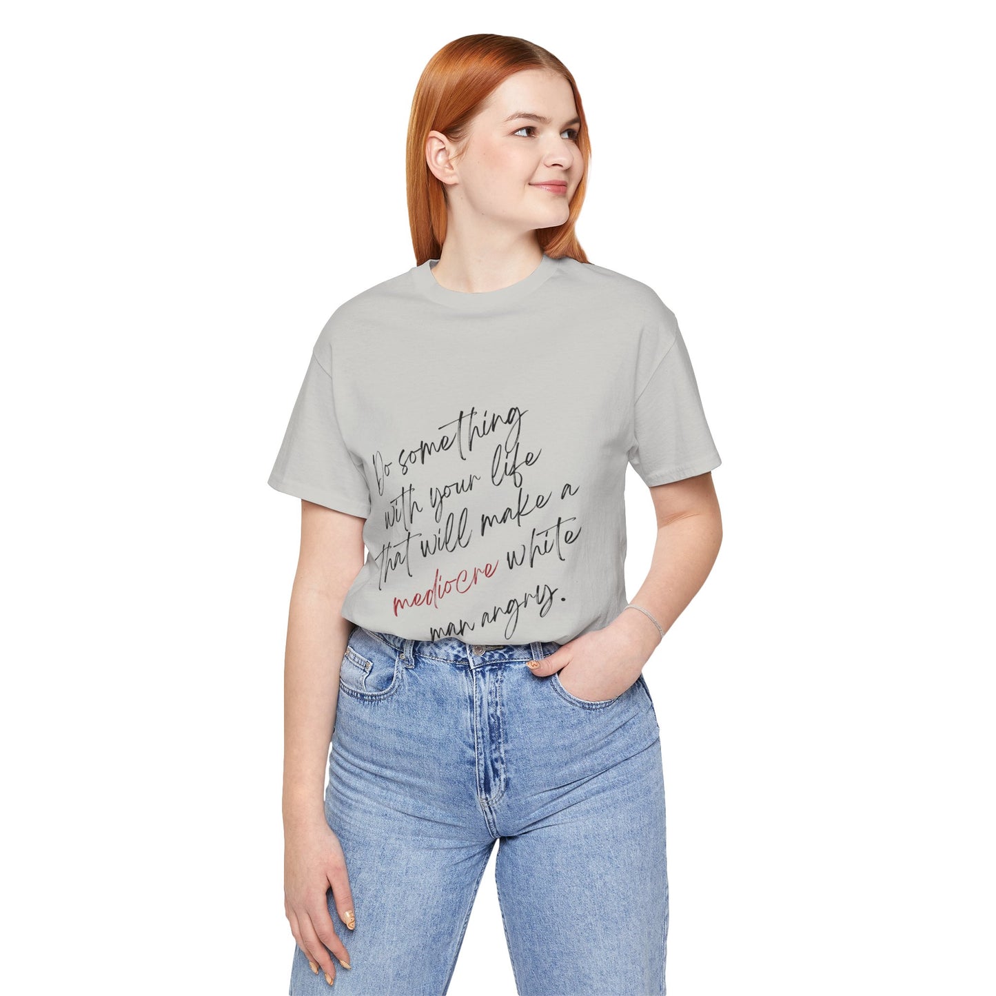 Women's Mediocre Man Short Sleeve Tee 2 - Black Graphic