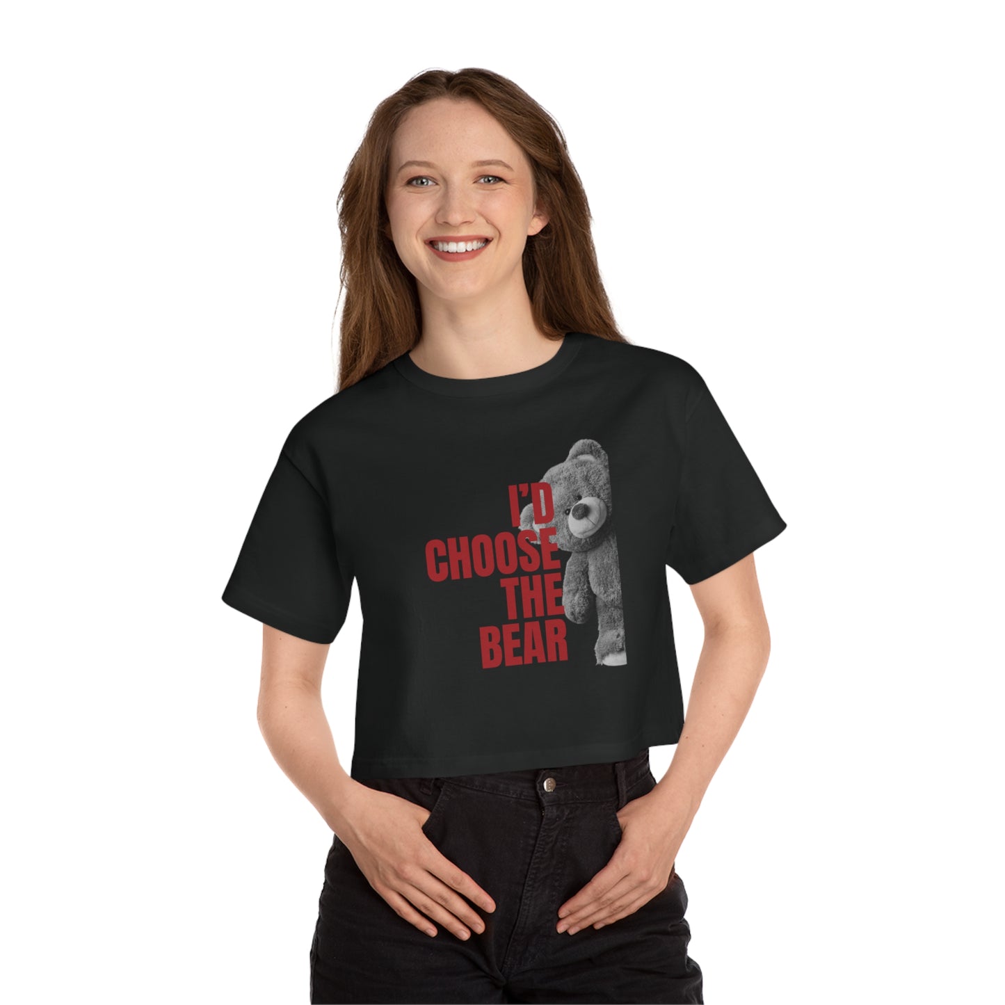 Women's Teddy Bear Cropped T-Shirt