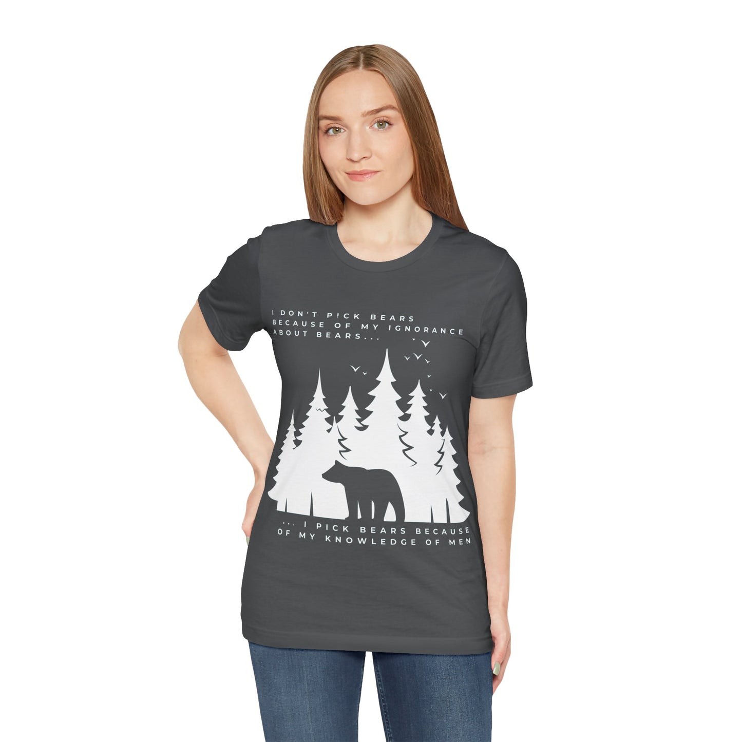 Women's Bear Quote Tee - White Graphic