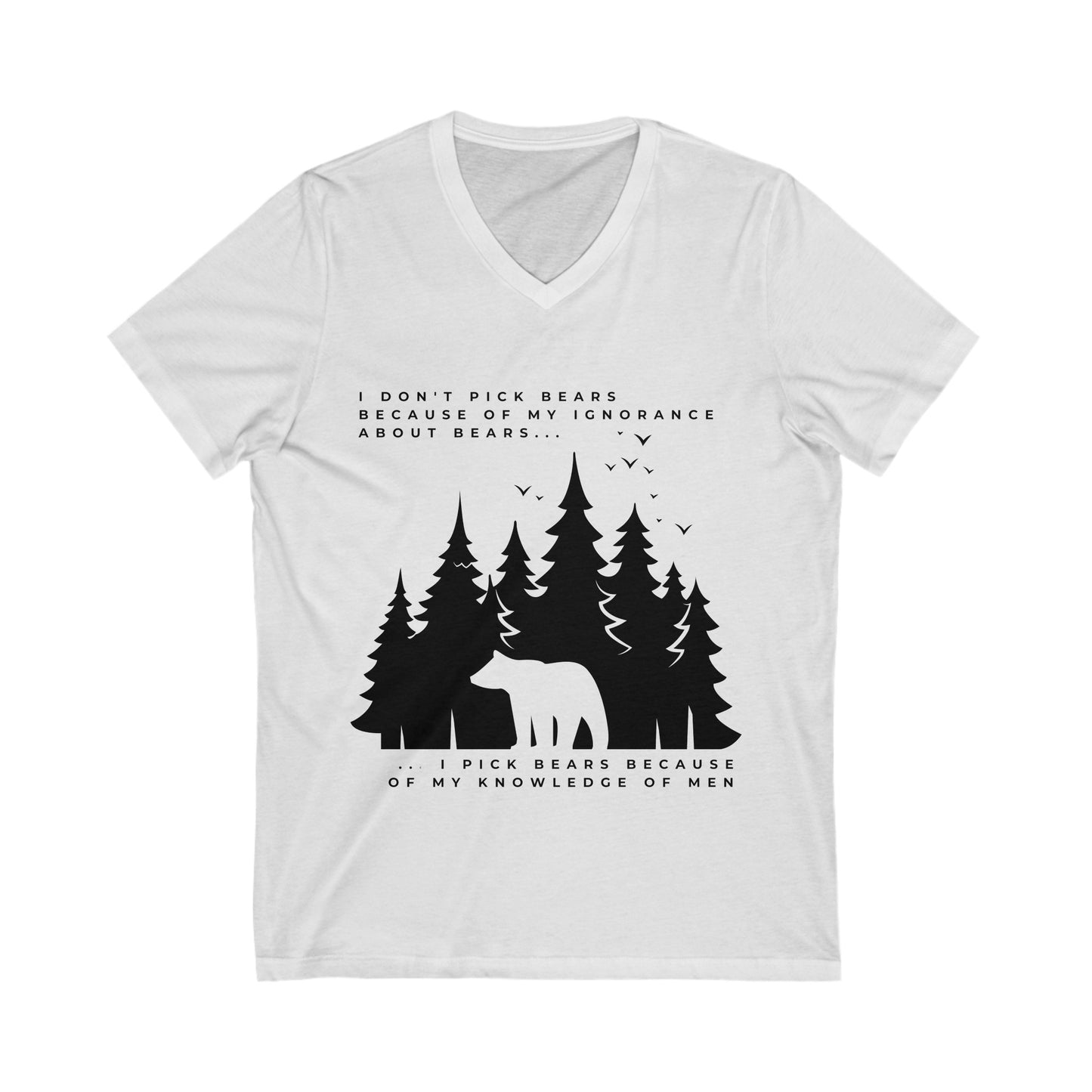 Women's Bear in Woods Short Sleeve V-Neck Tee