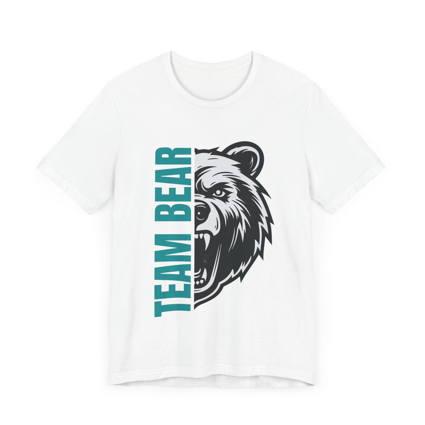 Women's "Team Bear" Tee - Teal Lettering