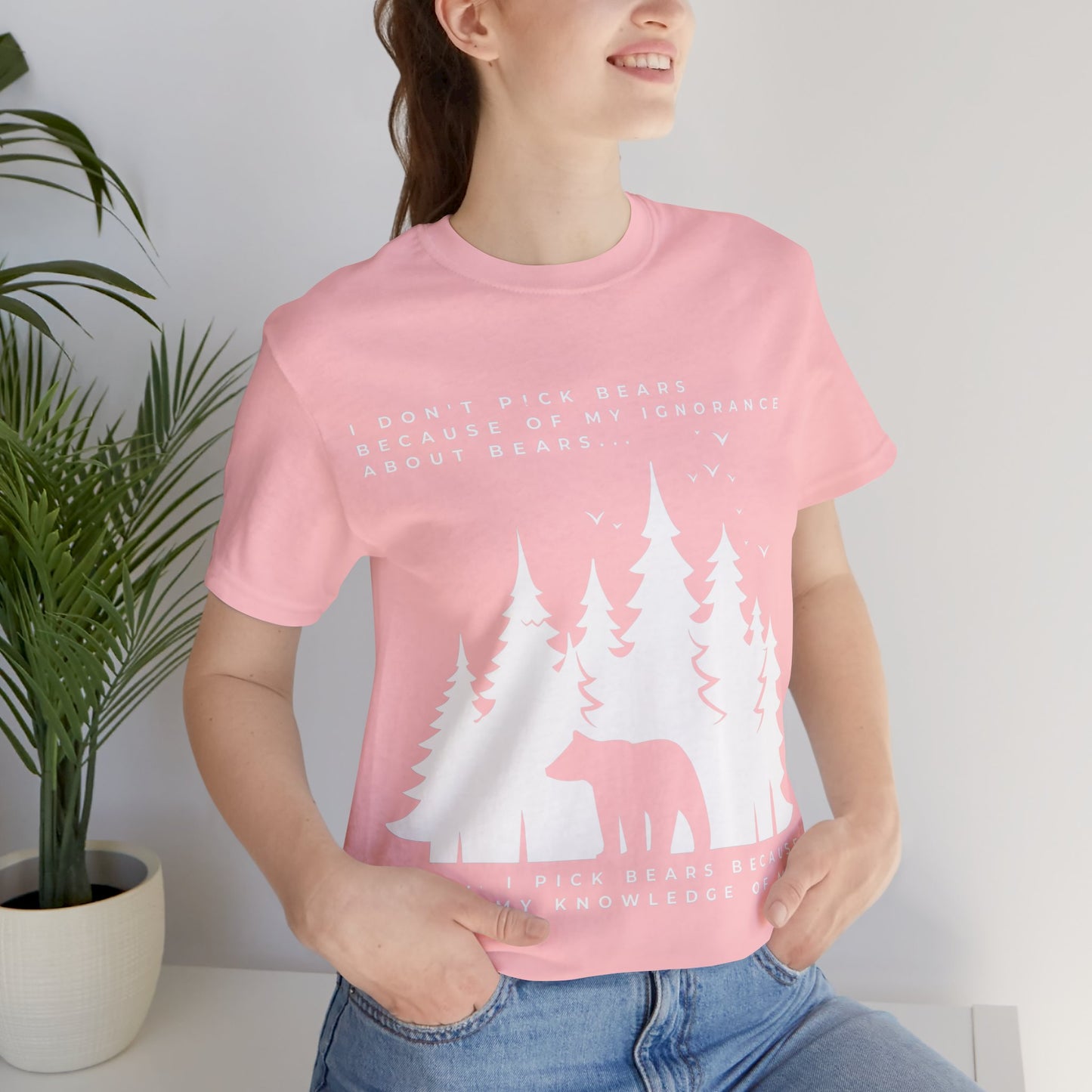 Women's Bear Quote Tee - White Graphic