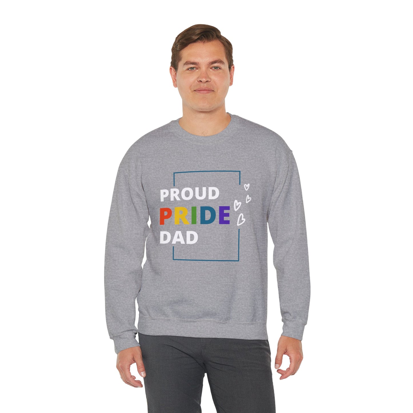 Proud Pride Dad Crewneck Sweatshirt