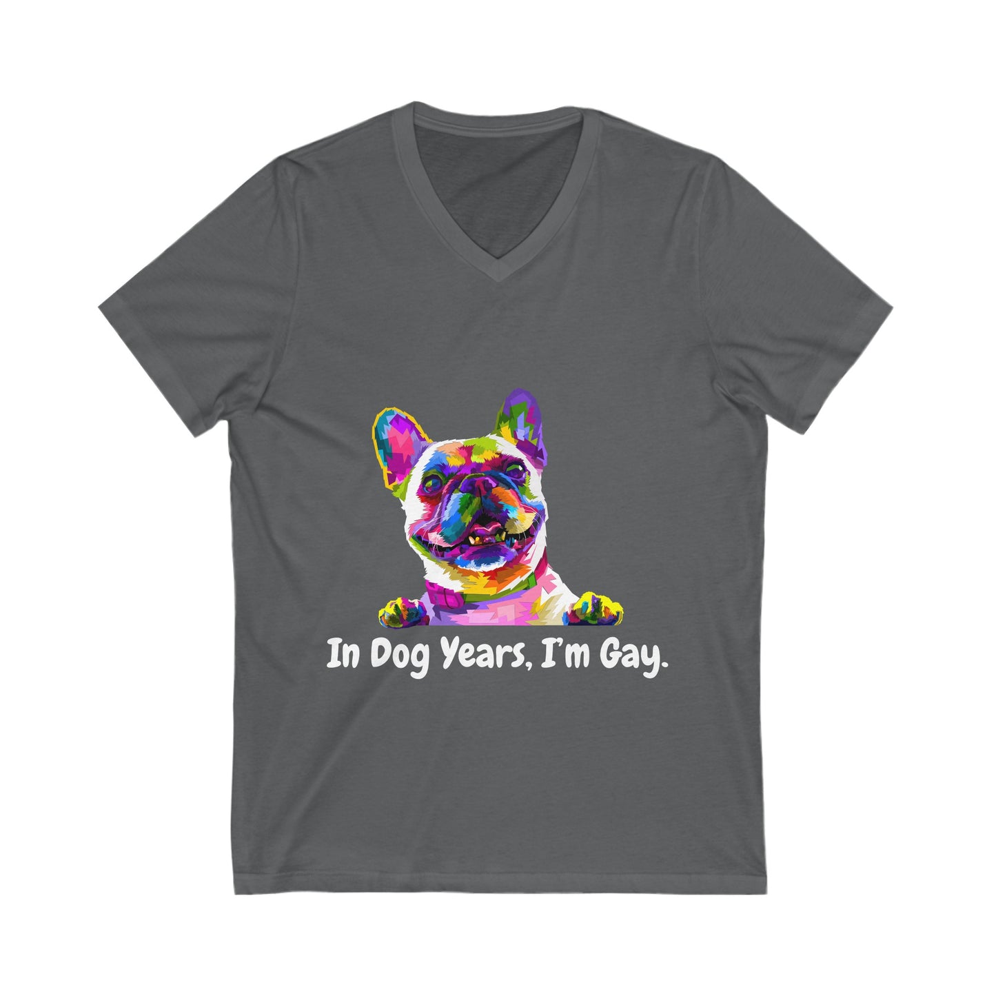 "In Dog Years, I'm Gay" V-Neck Tee